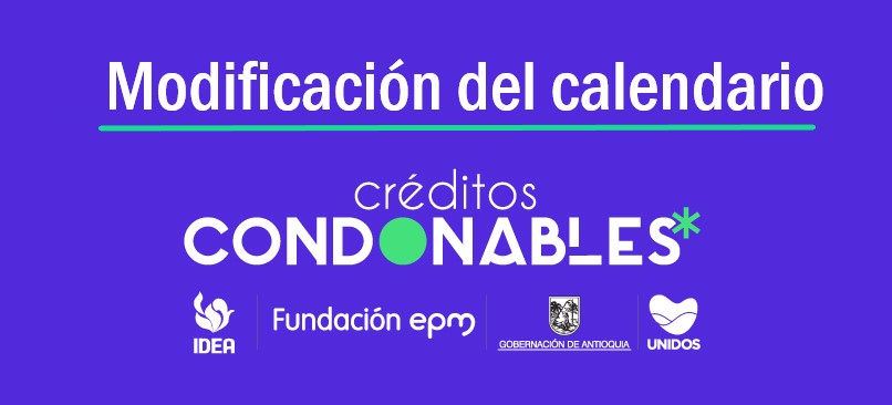 Modificación del Calendario Créditos Condonables