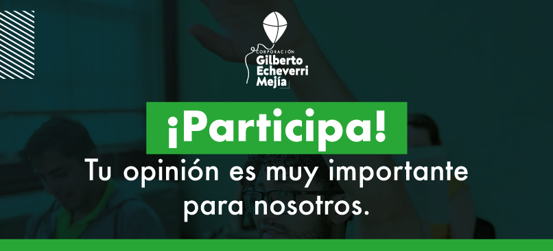 Imagen con texto participa, tu opinión es muy importante