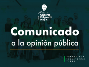 Comunicado a la opinión pública